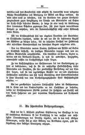 II. DIe schwebenden Deichregulierungen