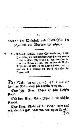 Beweis der Wahrheit und Göttlichkeit der Lehre aus den Wundern des Lehrers