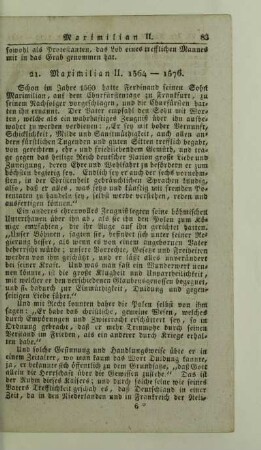 21. Maximilian II. 1564 - 1576