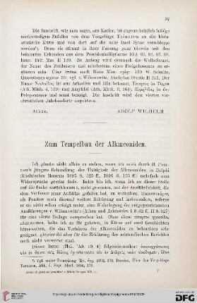 20: Zum Tempelbau der Alkmeoniden