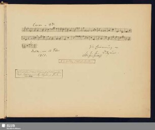 Dotzauer, Justus Johann Friedrich; 1853 [Noten- und Texteintrag]