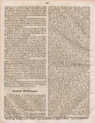 400 Kirchliche Mittheilungen