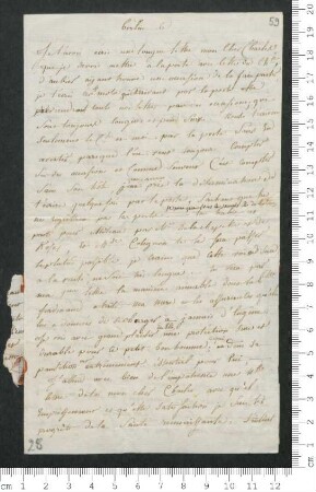 Brief von Victorine de Chamisso an Charles de Chamisso