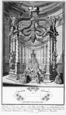Altar, Blatt 12 aus der Mappe "Altäre und Beichtstuhl aus Bamberg und Dettelbach"