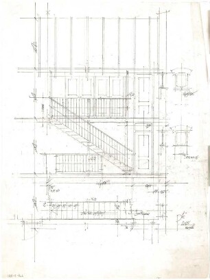 Döllgast, Hans; Pfändhausen (Bayern); Kath. Pfarrkirche - Schnitt; Grundriss
