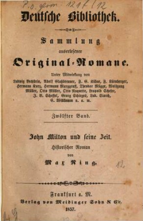 John Milton und seine Zeit : historischer Roman