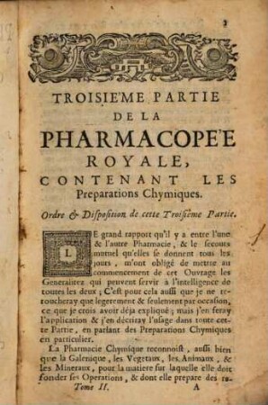 Pharmacopée Royale Galenique et Chymique
