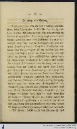 Hornberg und Triberg.