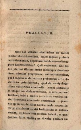 Dissertatio inauguralis medico-obstetricia de tutela perinaei in partu