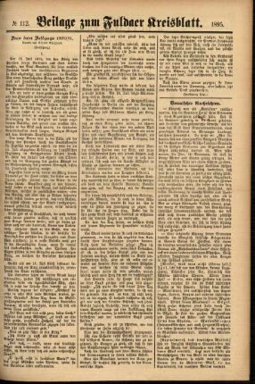 Zweite Ausgabe vom Samstag, den 21. September 1895.