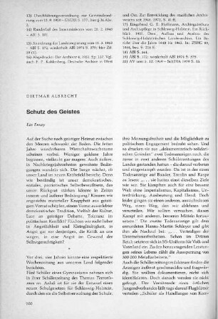 Schutz des Geistes