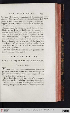 (Lettre CXXXI - CXL)