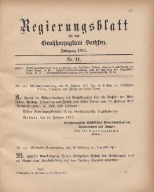 Nr. 44: Ministerialbekanntmachung, betreffend die Erhöhung von Tagegeldersätzen
