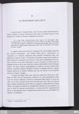 V Le Traitement Des Lieux