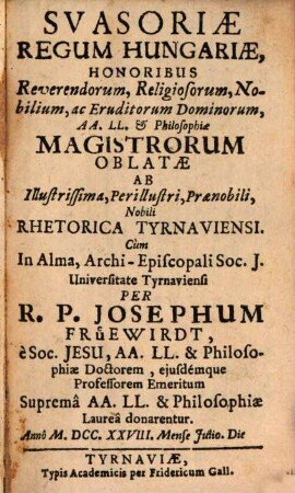 Svasoriae Regum Hungariae