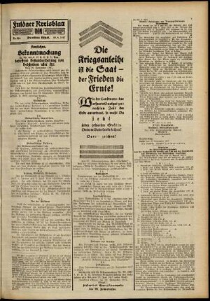 Zweite Ausgabe vom Samstag, den 29. September 1917.