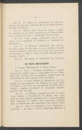 Do novo matadouro