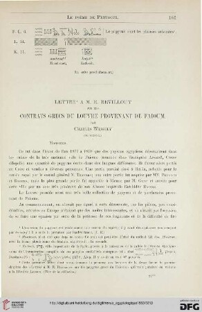 Lettre à M. E. Revillout sur les contrats grecs du Louvre provenant de Faioum, [1]