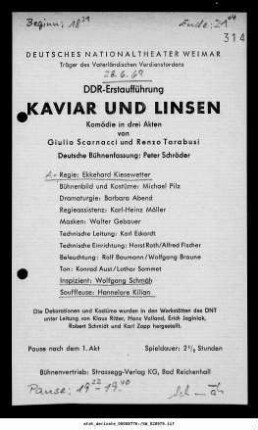 Kaviar und Linsen