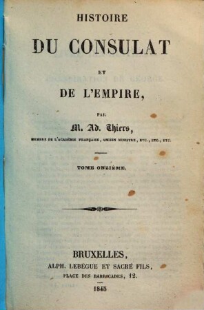 Histoire du consulat et de l'empire, 11