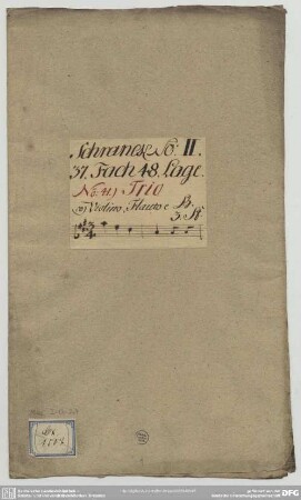 Sonatas - Mus.2-Q-2,4 : vl, fl, bc - A; GroT 4646-A; GroT 4977-A; GroT 3692-A