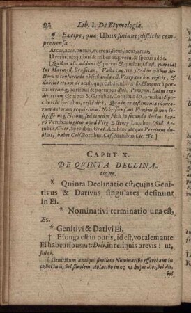 Caput X. De Quinta Declinatione.