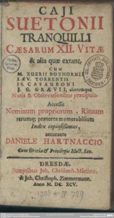 Caesarum duodecim Vitae et alia quae extant
