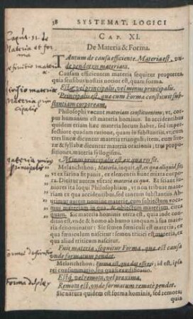 Cap. XI. De Materia & Forma.