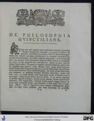 De Philosophia Quinctiliana.