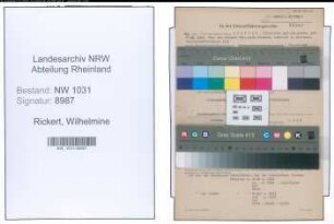 Entnazifizierung Wilhelmine Rickert , geb. 27.03.1900 ()