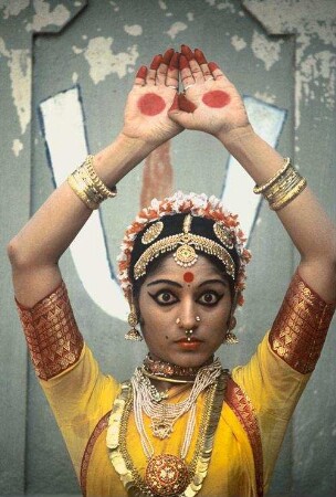 Indien. Bharatnatyam-Tänzerin