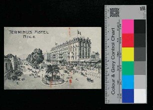 Postkarte mit Ansicht des "Terminus Hotel Nice"