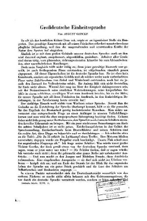 Großdeutsche Einheitssprache