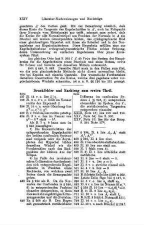 Druckfehler und Nachtrag zum ersten Theil.