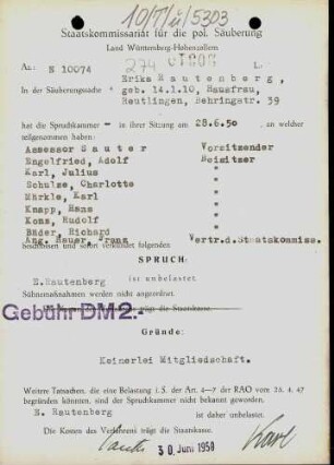 Rautenberg, Erika