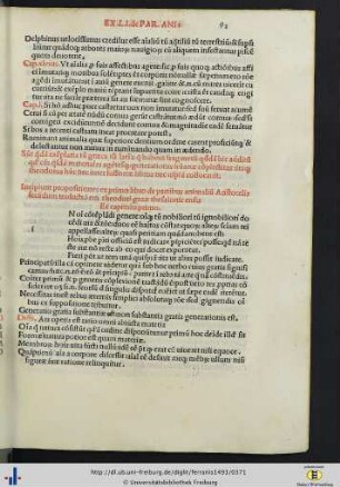 Liber XVIII. Ex libris de partibus animalium.