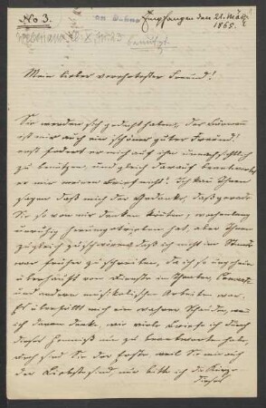 Brief an Friedrich Wilhelm Jähns : 18.03.1865