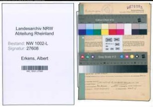 Entnazifizierung Albert Erkens , geb. 02.02.1901 (Justizangest.)