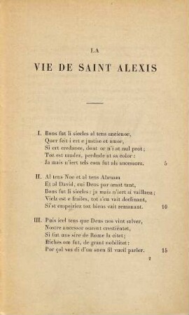 La vie de Saint Alexis : poème du XIe siècle ; texte critique