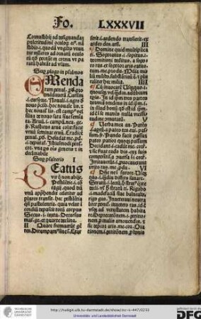 Super psalterio, [capitulum] I.