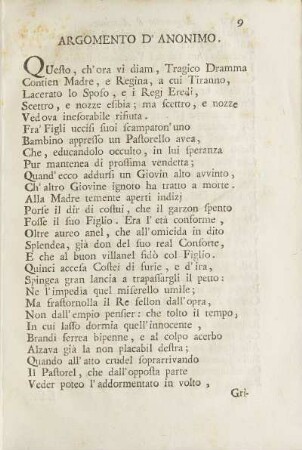 Argomento D' Anonimo