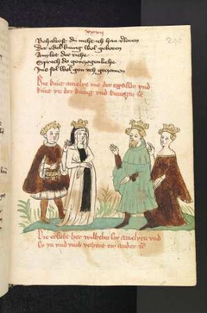 Wilhelm und Savine vor Amelot und Duzabele