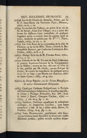 57-79, Histoire du Clergé Régulier, ou des Ordres Monastiques & autres Communautés Religieuses...