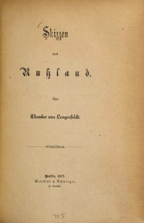 Skizzen aus Rußland