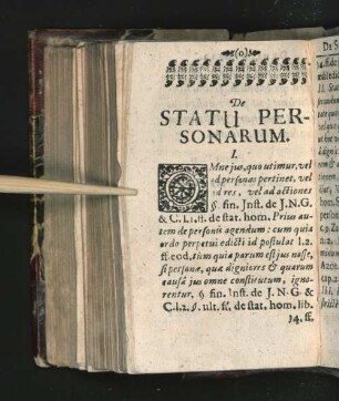 De Statu Personarum.