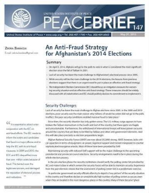 An anti-fraud strategy for Afghanistan's 2014 elections