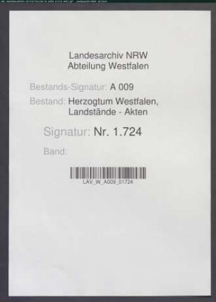Landpfennigmeistereirechnungen 1714; Rezesse über die Abnahme der Rechnungen