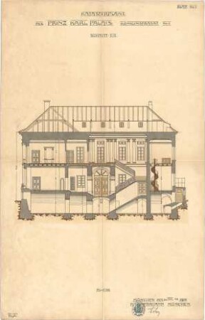 Landbauamt München; München; Prinz-Carl-Palais, Umbauten - Schnitt