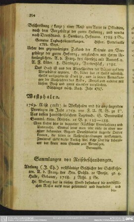 Sammlungen von Reisebeschreibungen