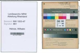 Entnazifizierung Wilhelm Heinze , geb. 30.05.1903 (Ingenieur)